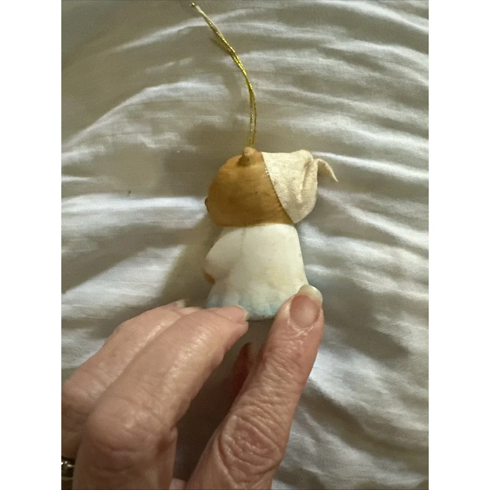 Vintage 1985 Lil Chimers  Ornament Jasco Porcelain Mouse & Beaver Bells Set Of 2